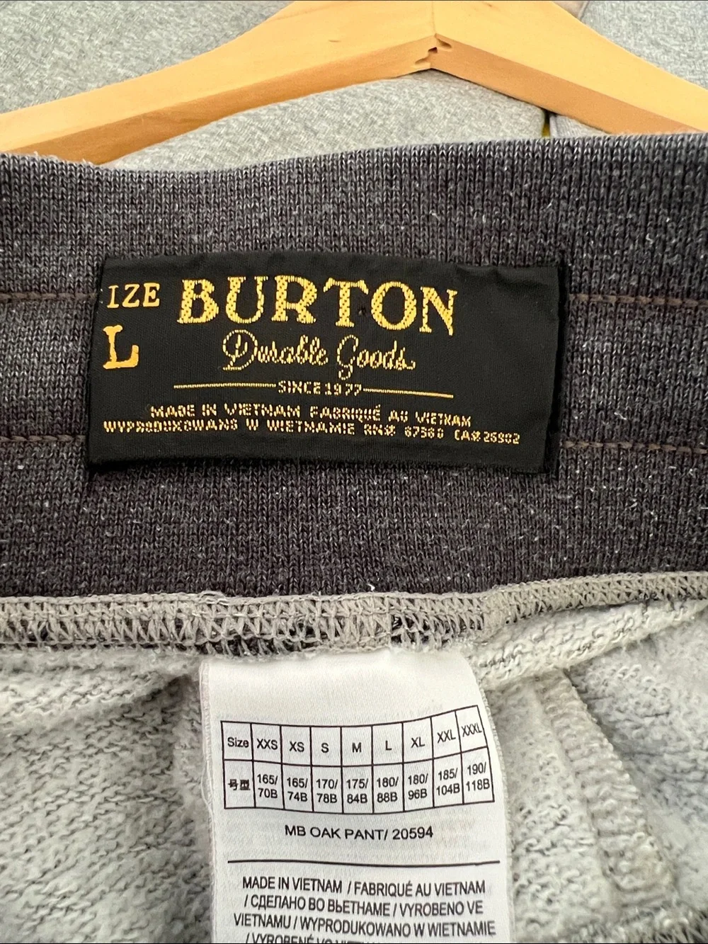 Burton Gray Sweatpants EUC
